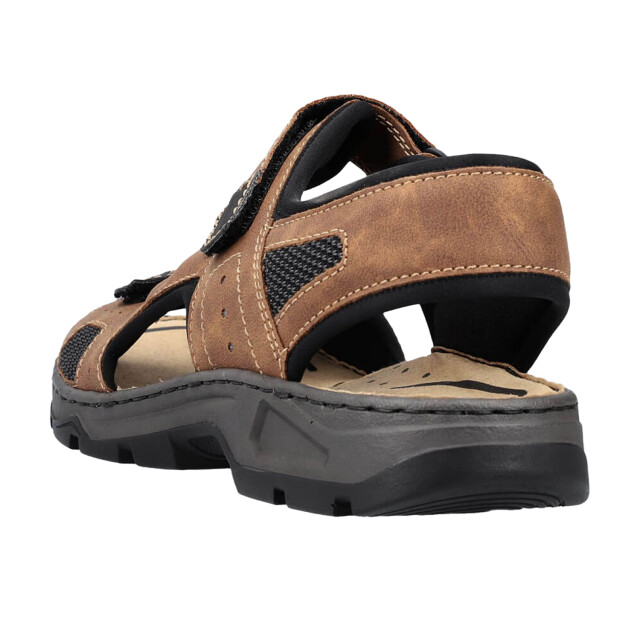 Rieker Leren sandalen met drukknoopsluiting voor heren UTPP4772_brown large