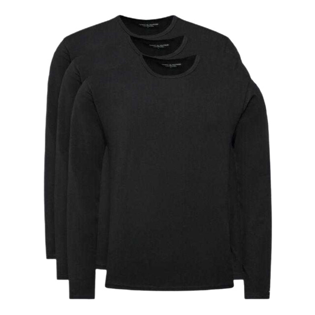 Tommy Hilfiger Heren slim t-shirt met lange mouwen (3-pack) UTPP4878_black large