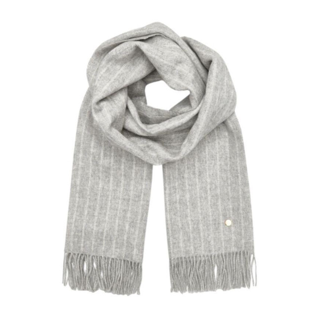 Tommy Hilfiger Dames th verhoogde streep wollen sjaal UTPP4308_grey large