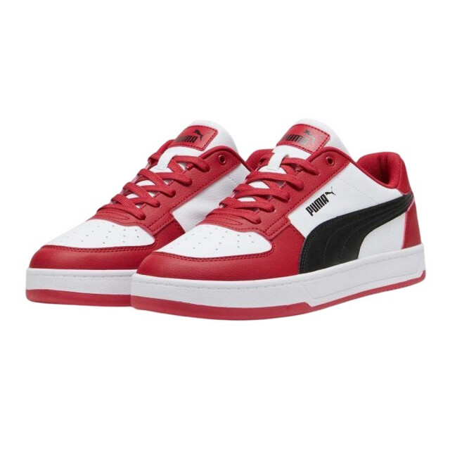 Puma Heren caven 2.0 club ecologisch leren trainers UTPP3599_redblackwhite large