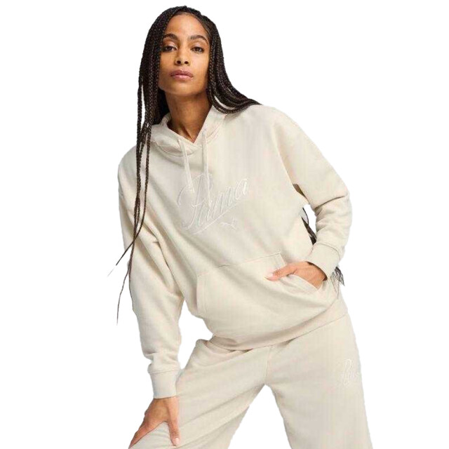 Puma Dames ess script comfort hoodie UTPP4131_beigecream large