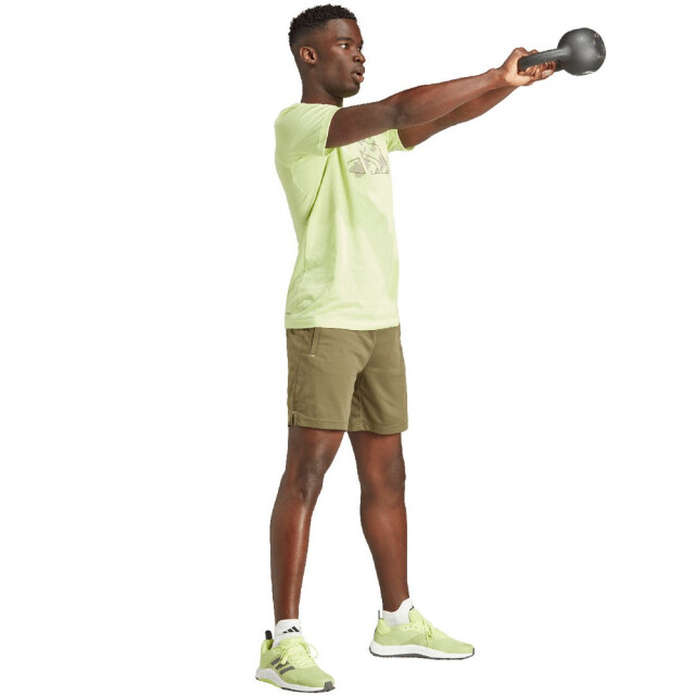 Adidas Heren train essentials seizoensgebonden grafisch training t-shirt UTPP3474_limesilver large