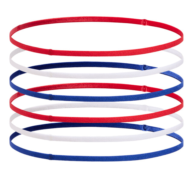 Under Armour Dames mini elastische hoofdband (set van 6) UTPP3534_whiteredblue large