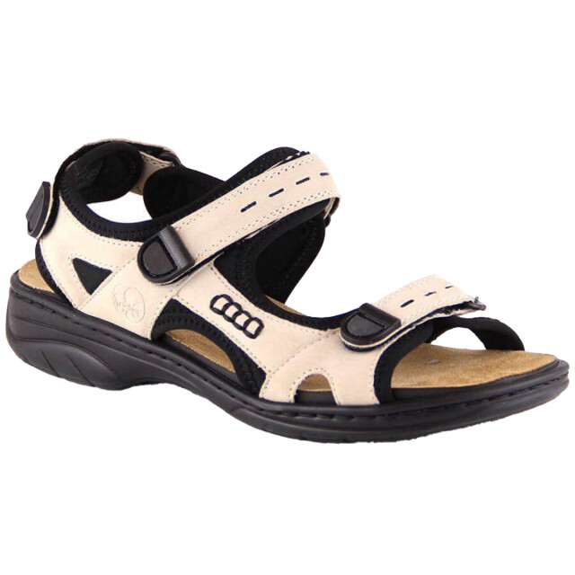 Rieker Dames 6458260 sandalen UTPP3539_beigecreamblack large