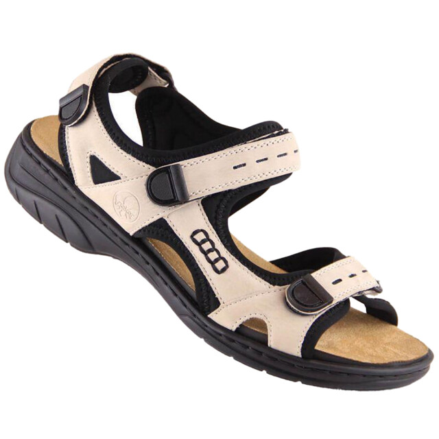 Rieker Dames 6458260 sandalen UTPP3539_beigecreamblack large