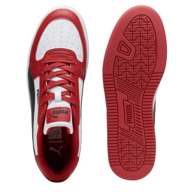 Puma Heren caven 2.0 club ecologisch leren trainers UTPP3599_redblackwhite large