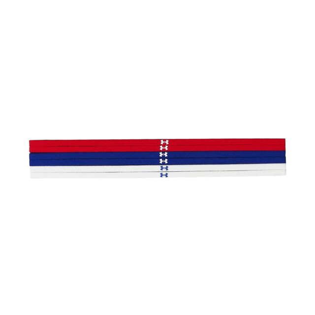 Under Armour Dames mini elastische hoofdband (set van 6) UTPP3534_whiteredblue large