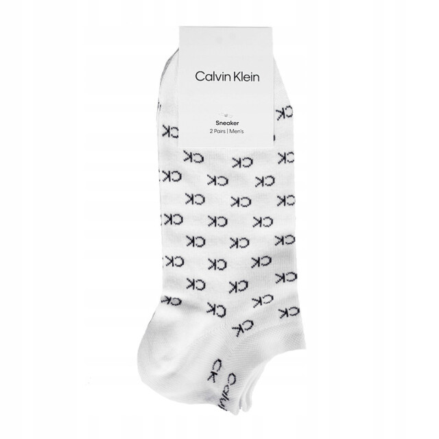 Calvin Klein Enkelsokken met all-over print voor heren (pak van 2) UTPP1608_whitegrey large