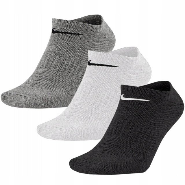 Nike Uniseks adult everyday lightweight training no-show sokken UTPP3140_whiteblackgrey large