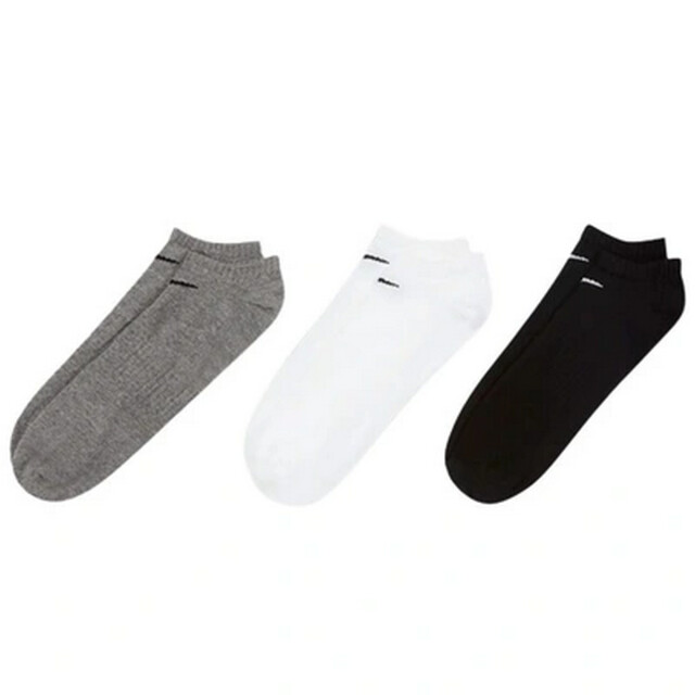 Nike Uniseks adult everyday lightweight training no-show sokken UTPP3140_whiteblackgrey large