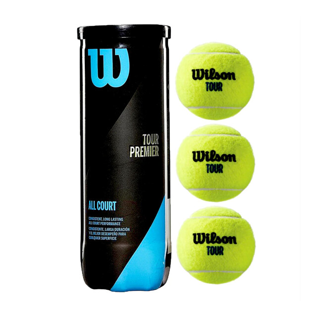 Wilson Tour premier all court tennisballen (pak van 3) UTPP2479_yellow large