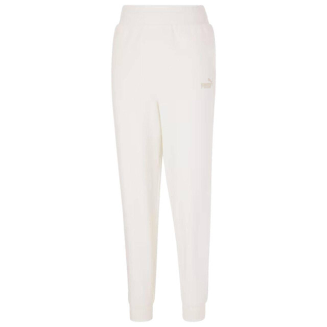 Puma Dames ess+ geborduurde joggingbroek hoge taille UTMR513_beigecream large