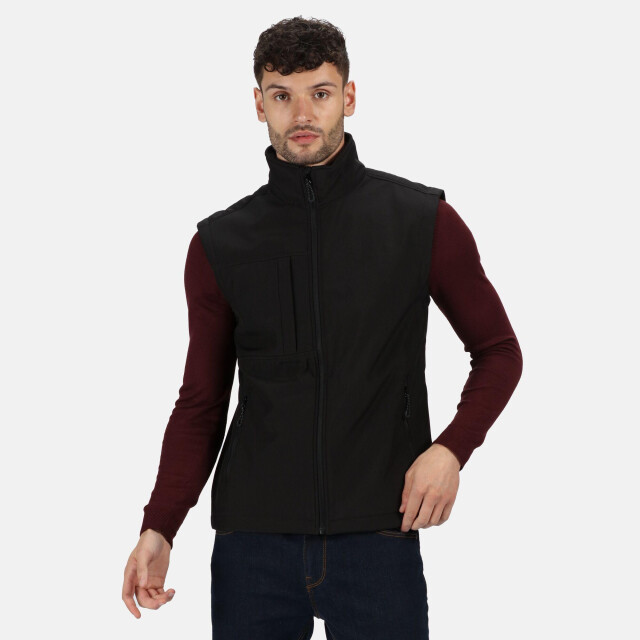 Regatta Heren octagon 3 layer printable softshell bodywarmer UTLT334_black large