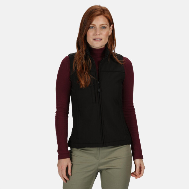Regatta Dames flux softshell bodywarmer / mouwloos jasje (waterafstotend & windbestendig) UTLT359_allblack large