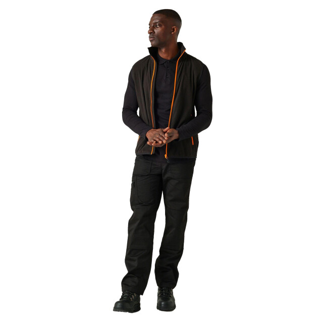 Regatta Heren navigate fleece gilet UTLT214_blackorangepop large