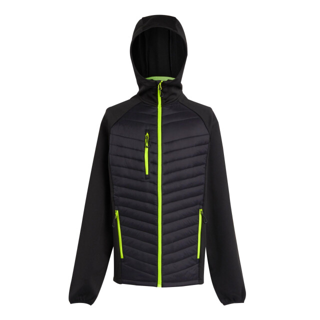 Regatta Heren navigate quilted hybride jas UTLT233_blacklimegreen large