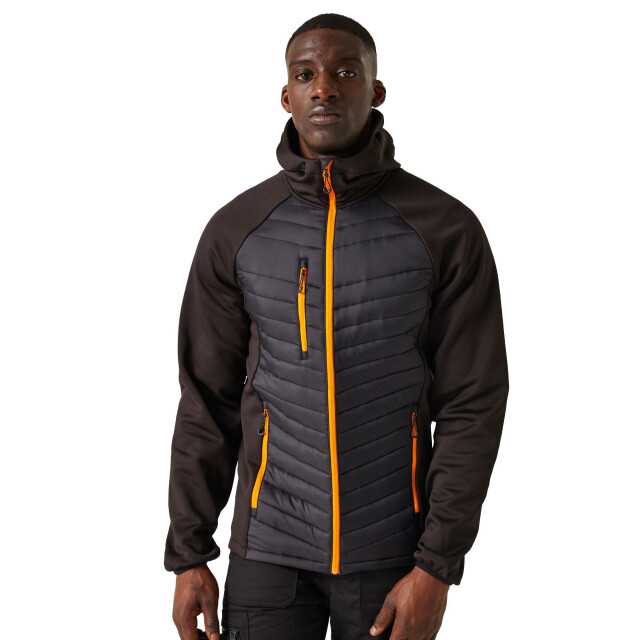 Regatta Heren navigate quilted hybride jas UTLT233_blackorangepop large