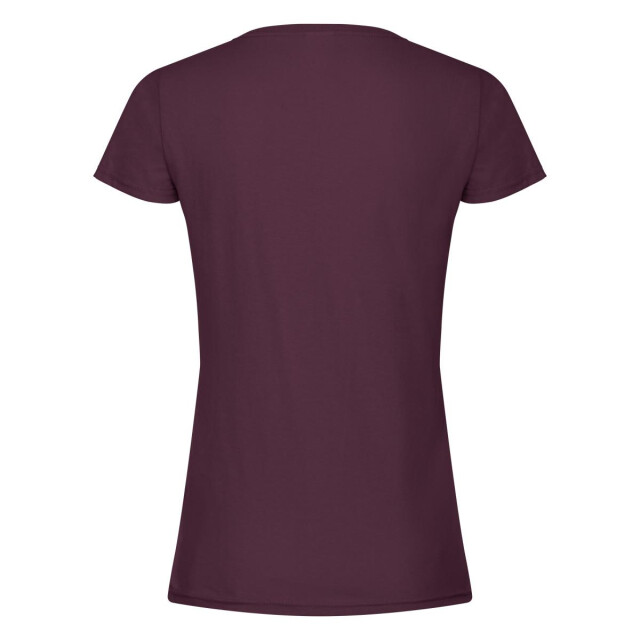 Fruit of the Loom Dames t-shirt UTFK3352_burgundy large
