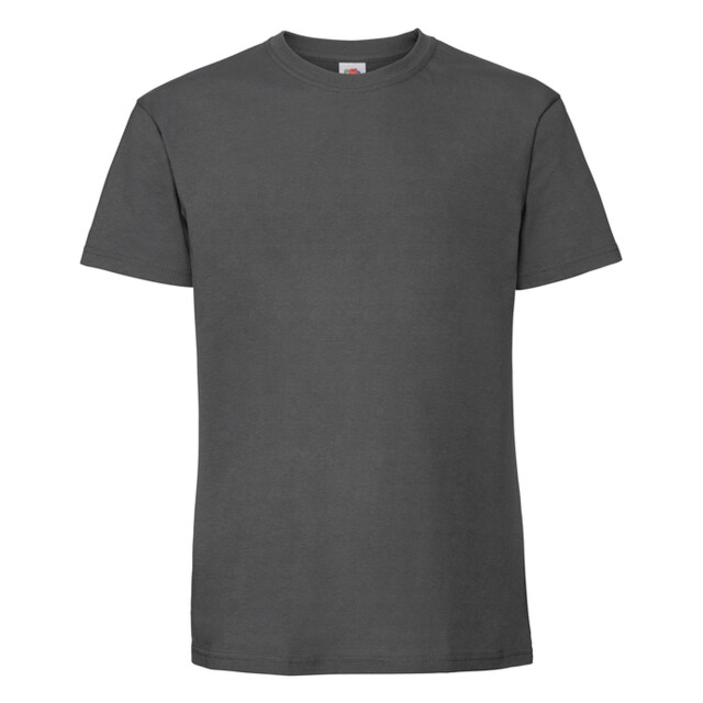 Fruit of the Loom Heren iconic premium ringspun katoen t-shirt UTFK3353_lightgraphite large