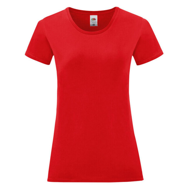 Fruit of the Loom Dames iconisch 150 t-shirt UTFK3356_red large