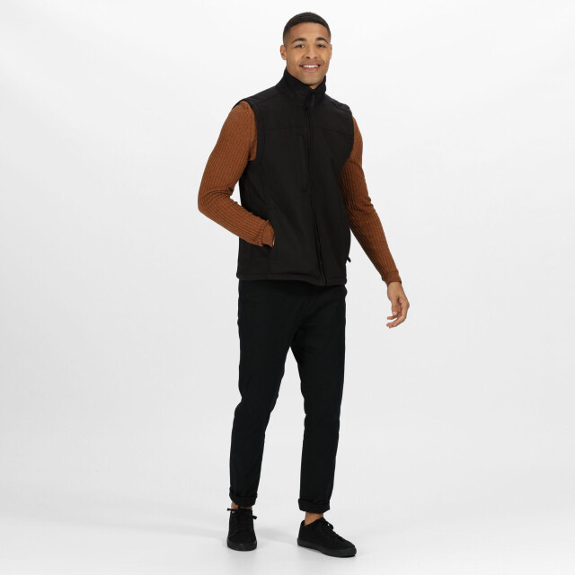 Regatta Heren flux softshell bodywarmer / mouwloos jasje waterafstotend en windbestendig UTLT376_allblack large