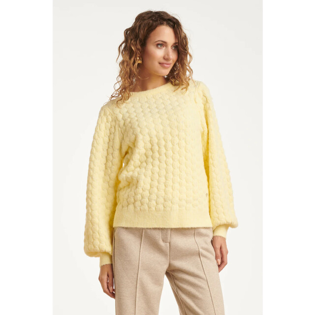 Smashed Lemon Damesgebreide vrouwelijke losvallende trui | 8720331366652 large