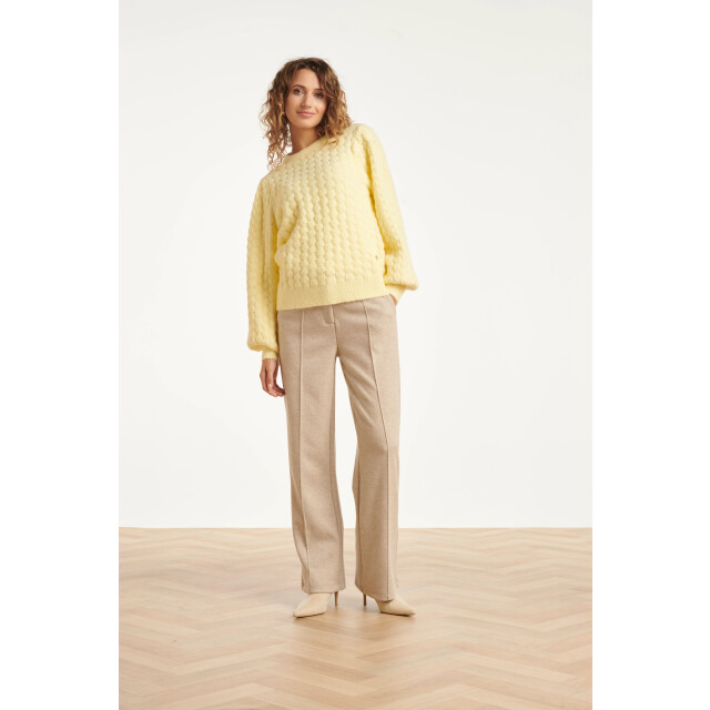Smashed Lemon Damesgebreide vrouwelijke losvallende trui | 8720331366652 large