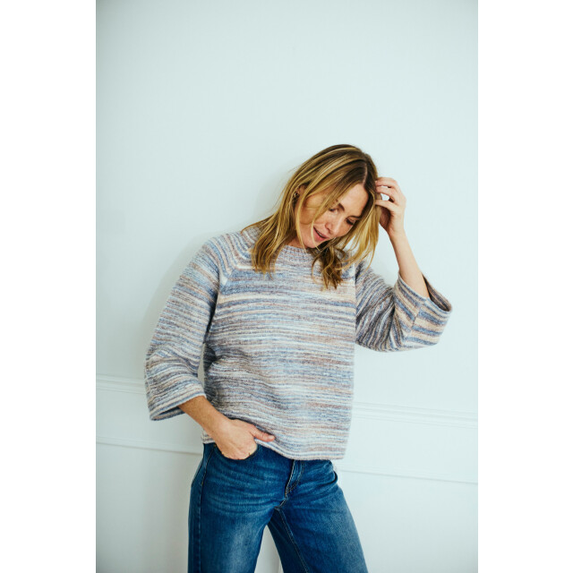 Free Quent Fqgrclas pulover star white-babyblue melange 206237-1302 large