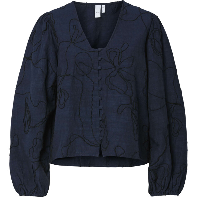 Y.A.S Yasjetta ls shirt navy r/black de 26038643-190953001 large