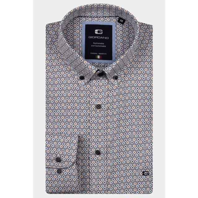 Giordano Casual hemd lange mouw brando long sleeve button dow 527041/60 201079 large