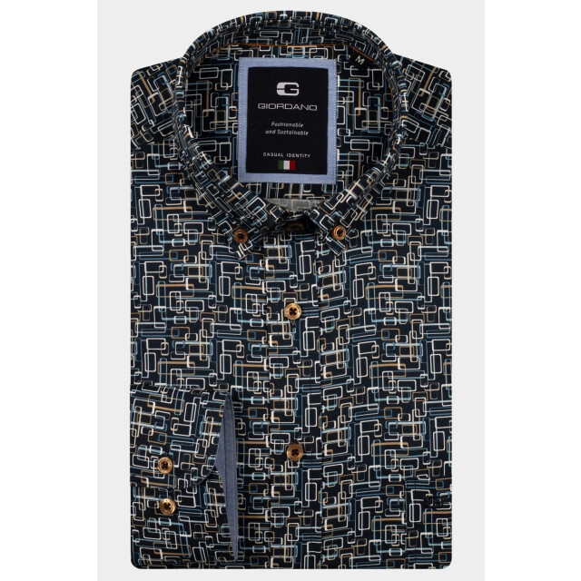 Giordano Casual hemd lange mouw brando long sleeve button dow 527034/60 201065 large