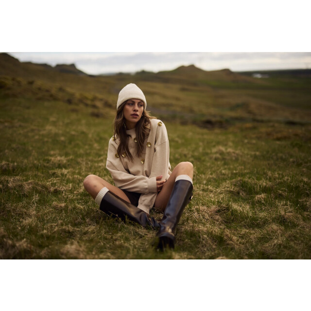 Nukus Nkf03021 54 beatriz pullover flower sand melange NKF03021  54 large
