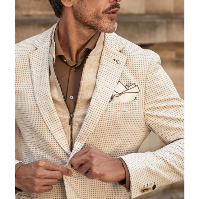 Blue Industry Het uni stretch overhemd | 6004.52-SEPIA large