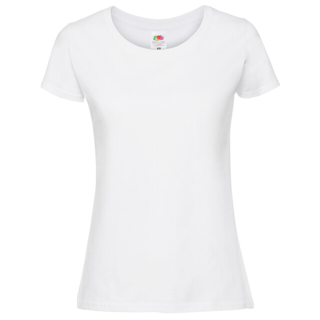 Fruit of the Loom Dames icoon 195 effen t-shirt UTLT6268_white large