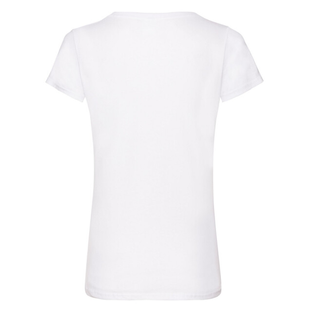 Fruit of the Loom Dames valueweight effen v hals t-shirt UTLT6232_white large