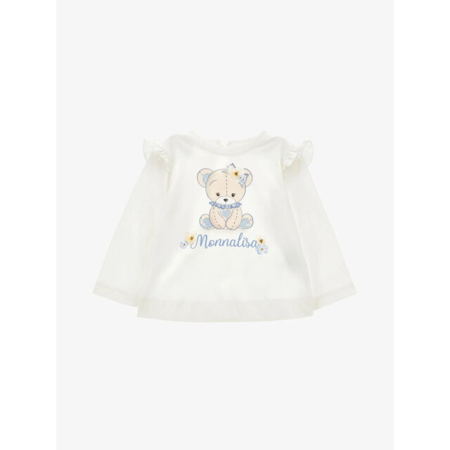 Monnalisa Meisjes baby longsleeve teddy panna celeste 39F612-6005-0158 large