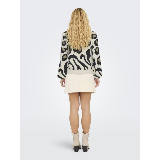 Jacqueline de Yong lorraine animal l/s pullover knt 15292890 /black malt 06712.939.0005 large