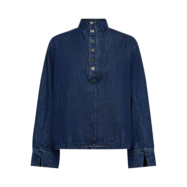 Co'Couture Cc azmina placket blouse CC Azmina Denim Placket Blouse/552 Denim Blue large