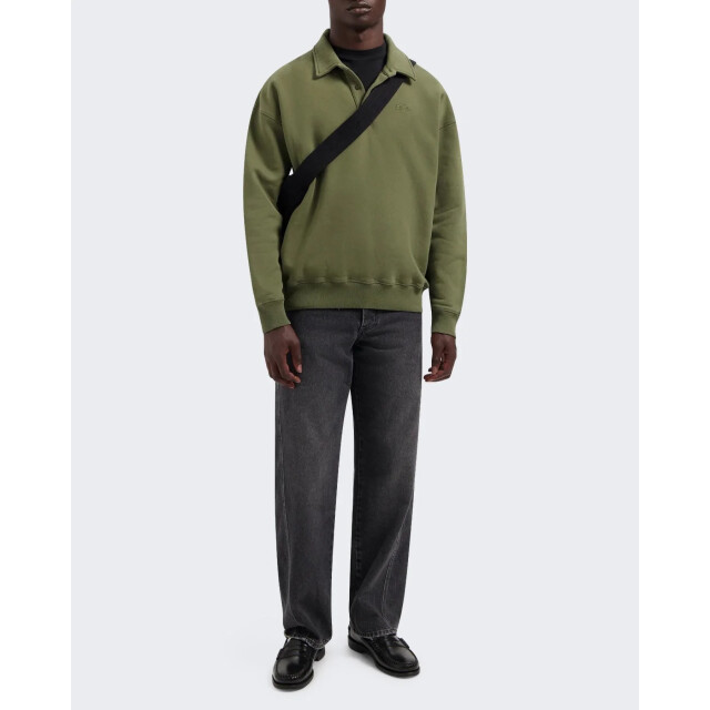 Olaf Hussein Heren signature oversized polo M220216239-Olive large
