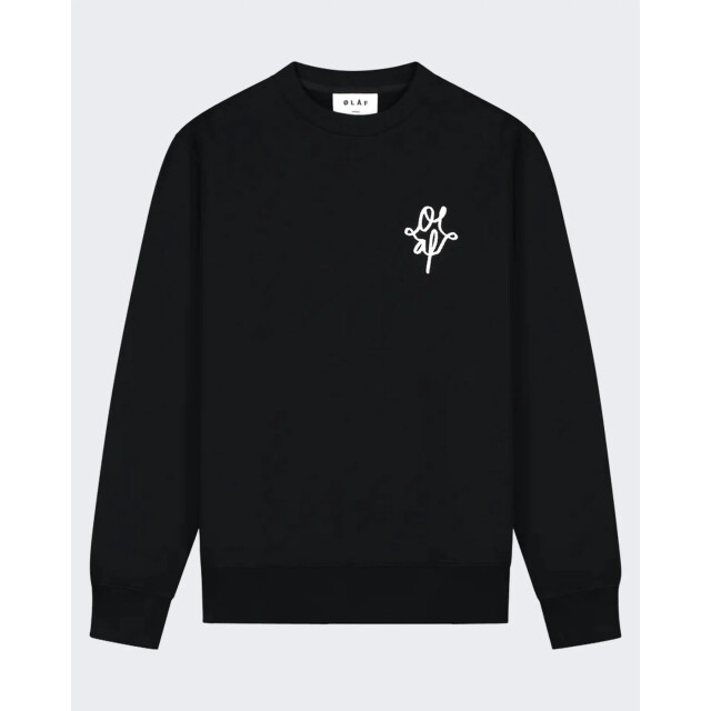 Olaf Hussein Heren monogram graphic crewneck M2202142-Black large Olaf Hussein Heren monogram graphic crewneck M2202142-Black large