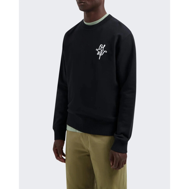 Olaf Hussein Heren monogram graphic crewneck M2202142-Black large Olaf Hussein Heren monogram graphic crewneck M2202142-Black large