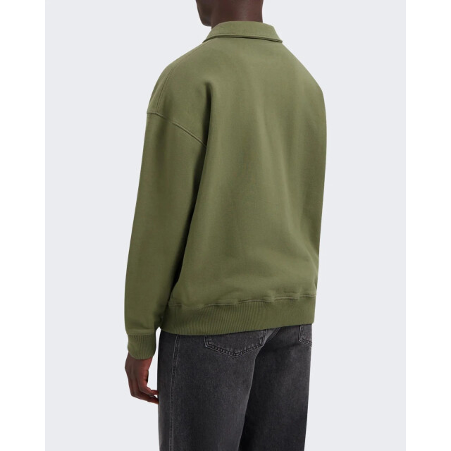 Olaf Hussein Heren signature oversized polo M220216239-Olive large