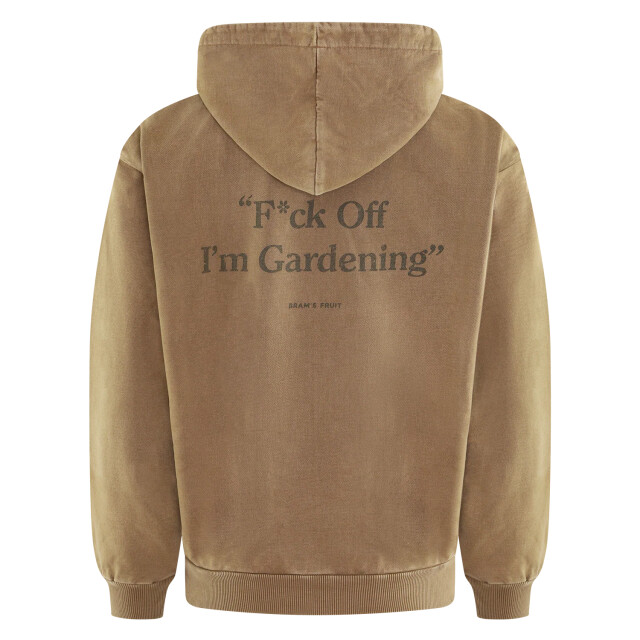 Bram's Fruit Heren distressed fuck off hoodie 948-Khaki large