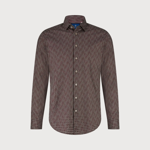 Blue Industry Het gestipte overhemd | 6002.52-BROWN large