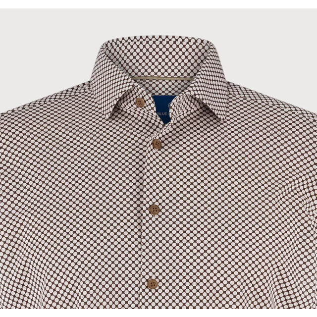 Blue Industry Het overhemd met geprint dessin | 6008.52-BROWN large