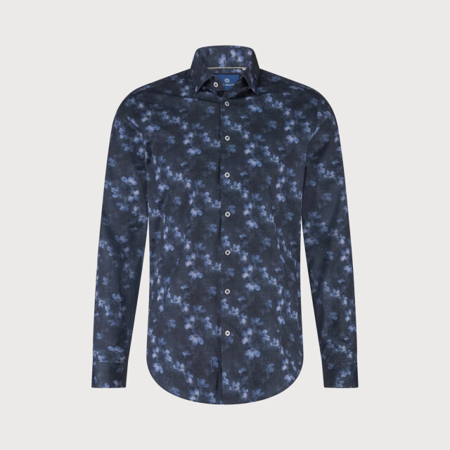 Blue Industry Het overhemd met bloemenprint | 6003.52-NAVY large