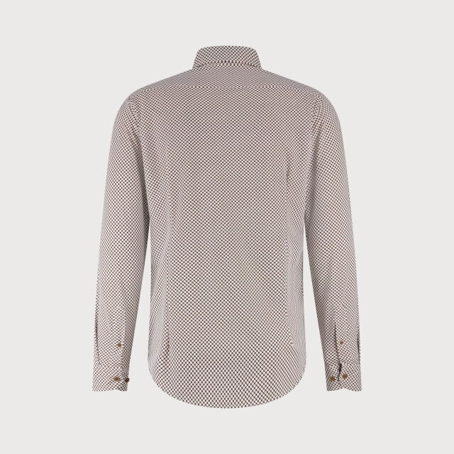 Blue Industry Het overhemd met geprint dessin | 6008.52-BROWN large