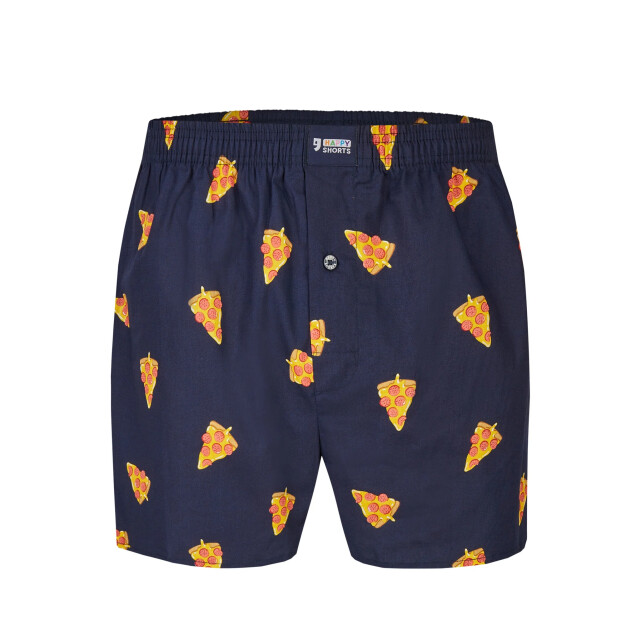 Happy Shorts X heren wijde boxershort met binnenbroek pizza/gummibeer/hamburger print 3-pack HS-X-Multi-3er-D19 large