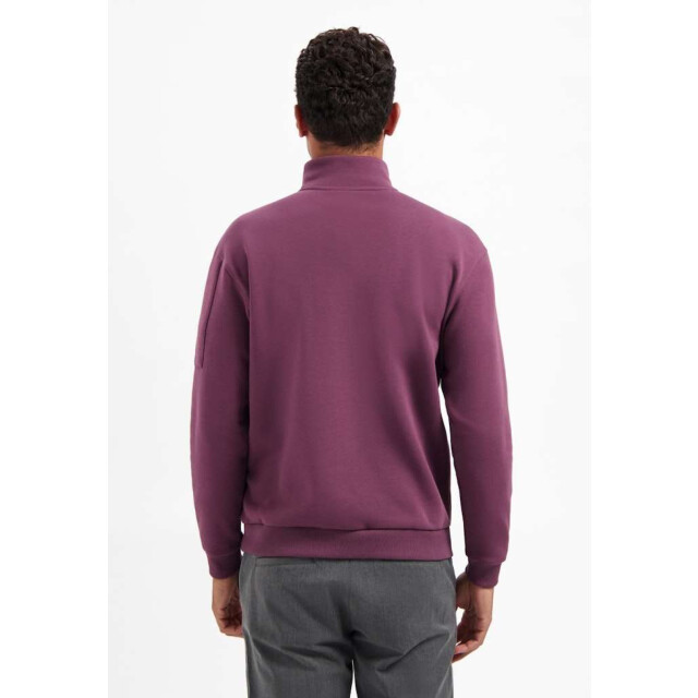 No Excess Sweater half zip brushed dark wine 29130851-164 large