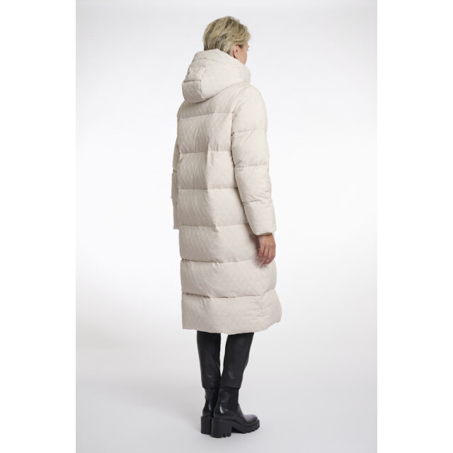 Rino & Pelle long structure padded coat zesette.7002512 birch 06111.829.0066 large